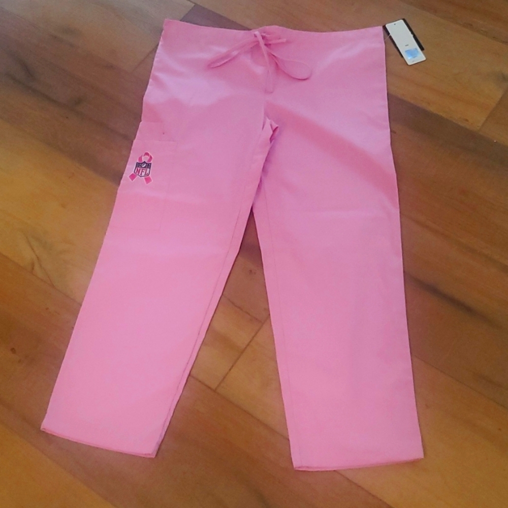 NFL Logo pink scrub pants